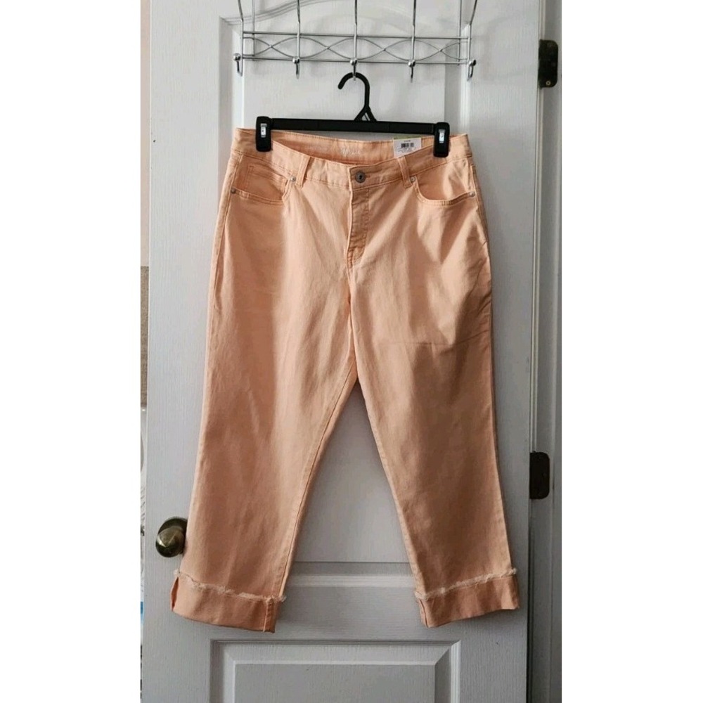 Style & Co Women's Curvy Capri Mid-Rise Slimming Pocket Size 14